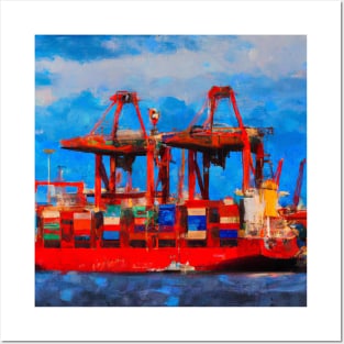 Container Ship Posters and Art